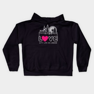 Love City Life in London Kids Hoodie